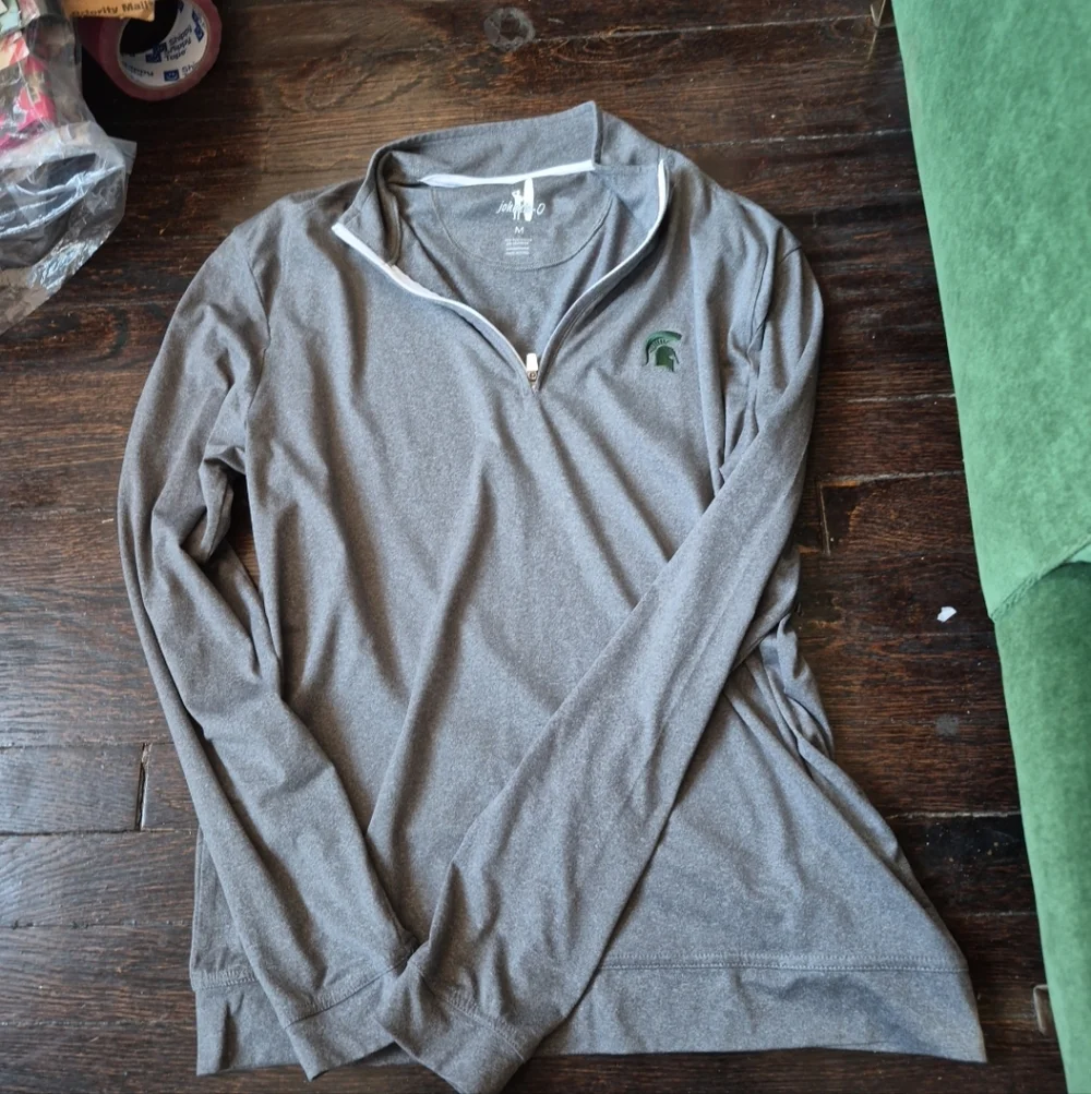 Johnnie-O Performance 1/4 Zip Michigan State Spartans Pullover Mens Medium • ...